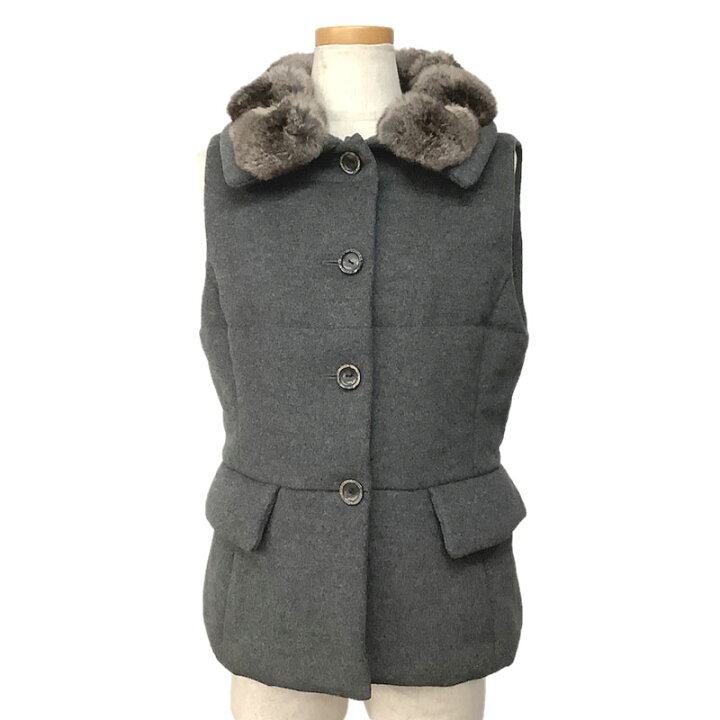 楽天市場】FOXEY フォクシー ベスト グレー ウール カシミヤ チンチラ  