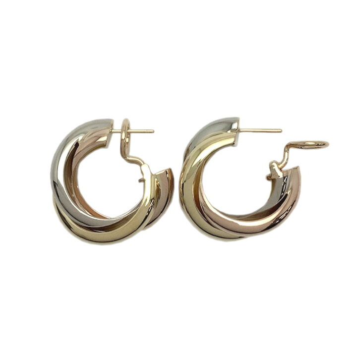 楽天市場】Cartier カルティエ トリニティ ピアス 750 K18 YG WG PG 