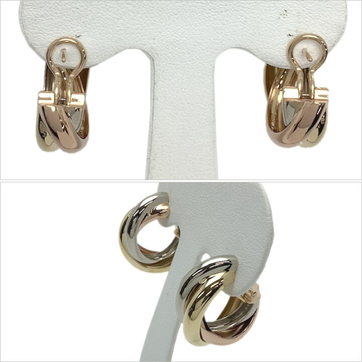 楽天市場】Cartier カルティエ トリニティ ピアス 750 K18 YG WG PG 