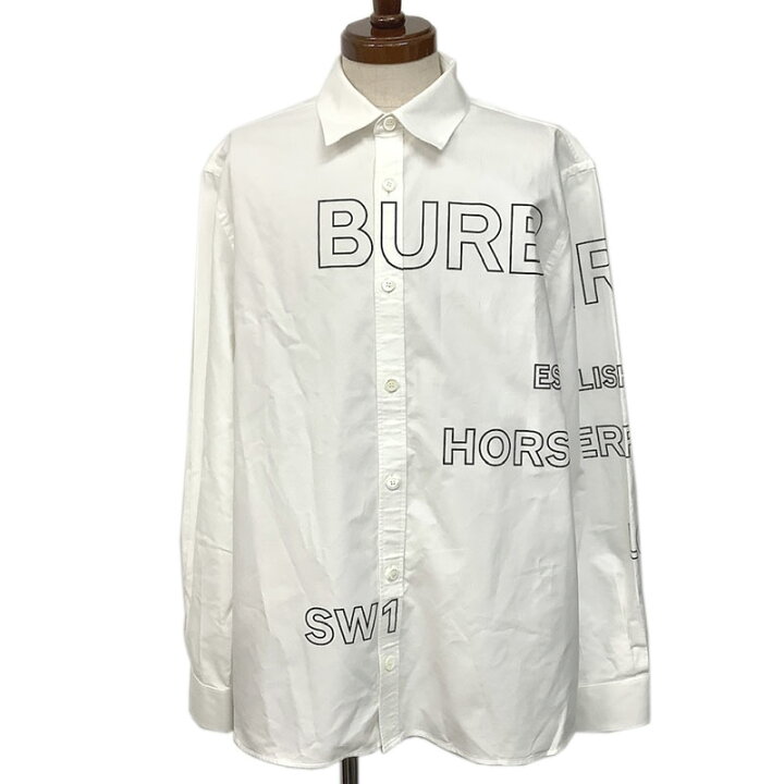 楽天市場】BURBERRY バーバリー 長袖 シャツ コットン ホワイト  