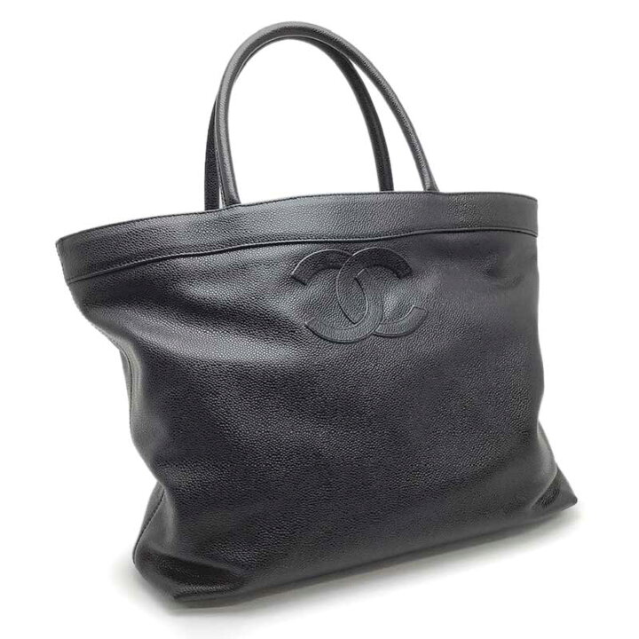 楽天市場】CHANEL シャネル トートバッグ キャビアスキン ブラック  