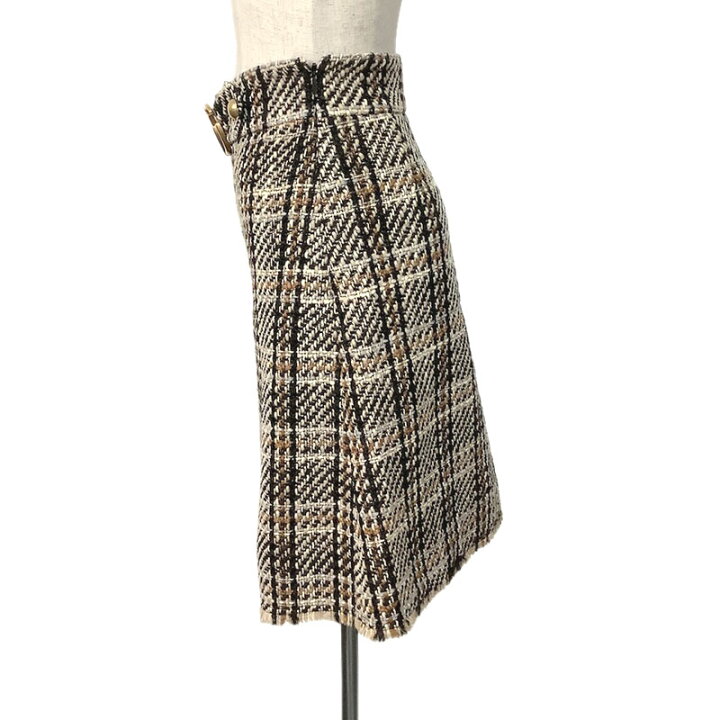 楽天市場】GUCCI グッチ スカート ウール ナイロン ツイード ベージュ  