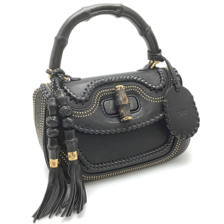 楽天市場】GUCCI グッチ ニューバンブー 2WAYバッグ レザー バンブー 