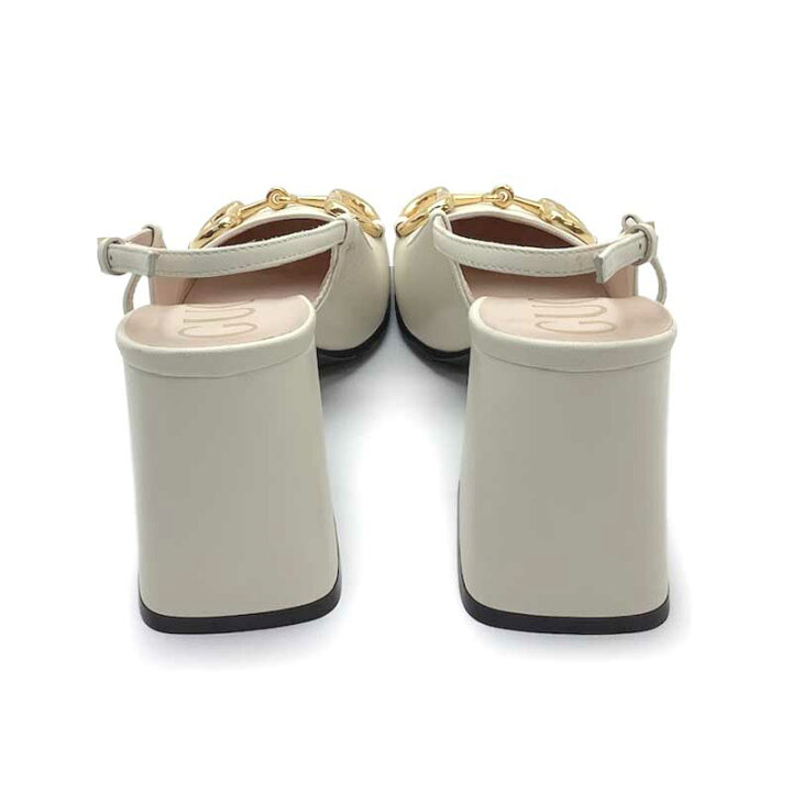 楽天市場】GUCCI グッチ ホースビット パンプス ホワイト レザー #37  