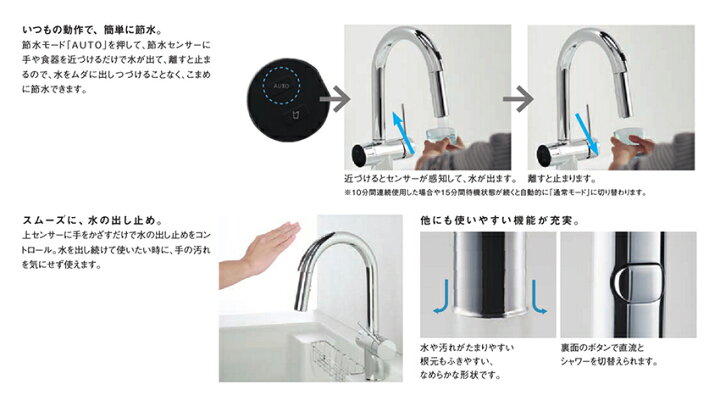楽天市場】Panasonic パナソニック エコナビフロントセンサー水栓 浄水 