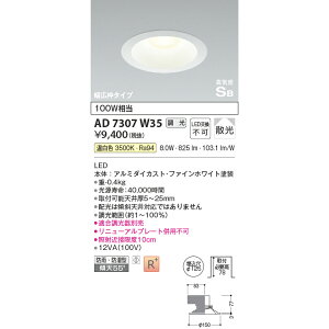 �R�C�Y�~ ���C��SB�_�E�����C�g ���� KAD7307W35 �����F 100W���� ���L�g�^�C�v