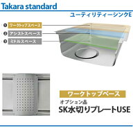 【送料無料】タカラスタンダード ユーティリティシンクE対応SK水切りプレートUSE (ワークトップスペース…