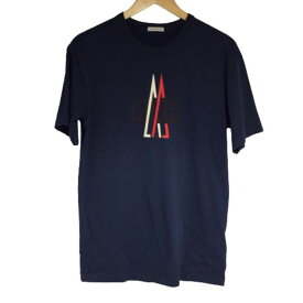 【中古】【メンズ】KITH X MONCLER キス モンクレール 限定コラボ商品 ネイビー イタリア製 コットン100％ Tシャツ サイズS