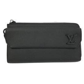 【併売品】【中古】【メンズ】【レディース】 LOUIS VUITTON/ルイヴィトン/ジッピーウォレット・アエログラム/グレインレザーブラック/L字ファスナー長財布/M69831/シリアルICチップ