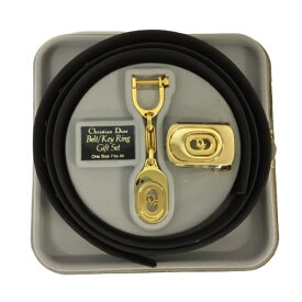 【併売】【中古】【レディース】Dior ディオール Belt / key ring gift set 80's ベルト キーリング ギフトセット ベルト ブラック