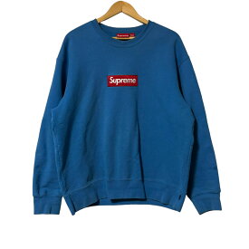 【併売】【中古】【メンズ】Supreme シュプリーム 22AW Box Logo Crewneck ボックスロゴ クルーネック RN101837 Lサイズ ブルー