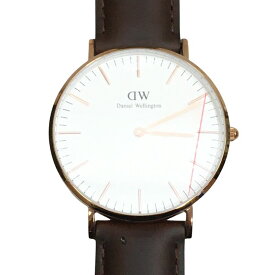 【併売品】【中古品】【メンズ】ダニエルウェリントン 時計 メンズ クラシック 36mm クォーツ Daniel Wellington DW00600039 ブラウン 日常生活防水