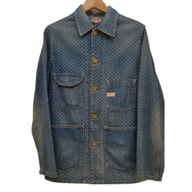 【併売品】【中古】【メンズ】WAREHOUSE ウエアハウス コラボ カバーオール フリー＆イージー WABASH & DENIM PAINTER'S COVERRALL ウォバッシュ＆デニム ペインターズ カバーオール 限定50着 サイズ36(S)