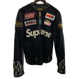 【併売】【中古】 Supreme シュプリーム 22SS Vanson Leathers Cordura Mesh Jacket ヴァンソン レザー コーデュラ メッシュジャケット ブルゾン ワッペン パッチ ブラック M メンズ