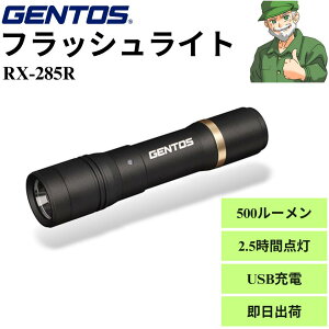 �y�����o�ׁz �t���b�V�����C�g RX-285R �W�F���g�X GENTOS 500���[���� USB �[�d�� �n���h ���C�g RX285R