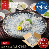 【お中元 ギフト】iwa_104 父の日【 月間優良ショップ受賞 皇室献上 】とらふぐ刺し （4〜5人前） 吉田水…