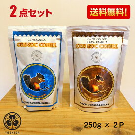 【楽天1位・送料無料2種】ベトナムコーヒー CONSOC COFFEE 中挽き (250gx2) 高級アラビカ ロブスタ ヘーゼルナッツフレーバー コンソック Arabica Robusta レギュラーコーヒー ドリップ粉