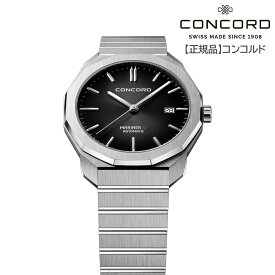 【コンコルド 正規輸入品】MARINER SL マリナーSL 40mm メンズ ステンレススチール ブラック 文字盤 自動巻き機械式 裏スケルトン スイス製