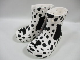 crocs クロックス レインシューズ レインブーツ 209079 103 ダルメシアン キッズ イヌ 犬 下駄箱サイズ 園児 男の子 女の子 子供靴 長靴 ショート丈 通園 雨