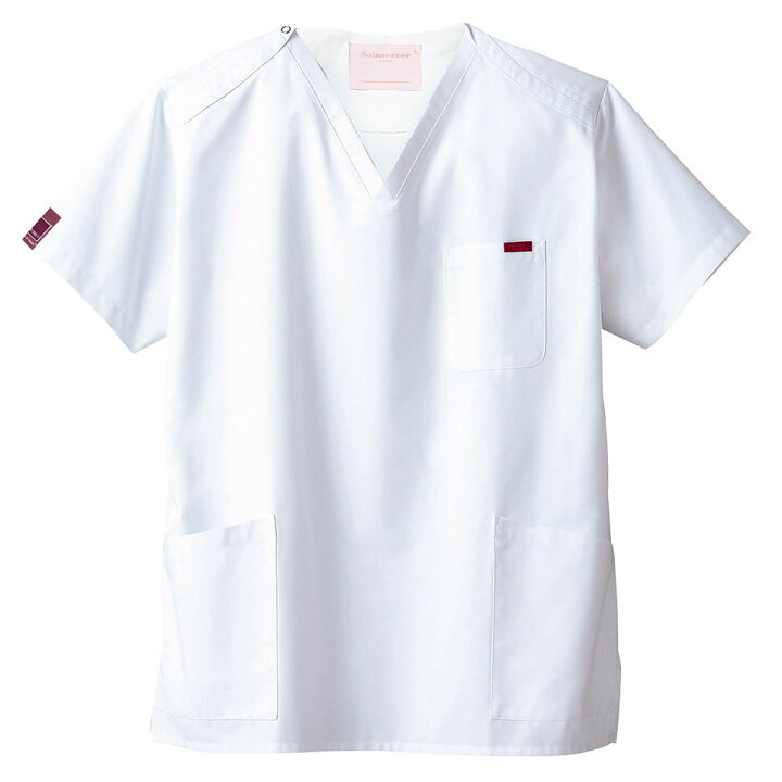 楽天市場 白衣 着こなし十人十色 スクラブ白衣 男性女性ドクター兼用 ホワイト7000sc 1 p 白衣専門店 丸山吉井屋