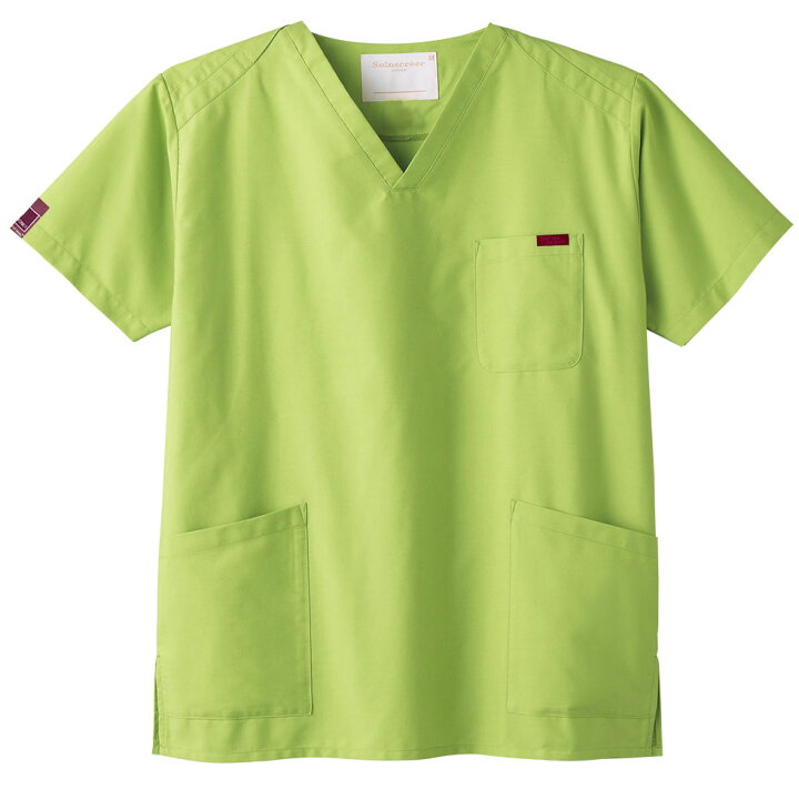 楽天市場 白衣 着こなし十人十色 スクラブ白衣 男性女性ドクター兼用 ライム7000sc 6 p 白衣専門店 丸山吉井屋