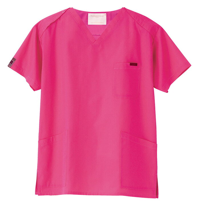 楽天市場 白衣 着こなし十人十色 スクラブ白衣 男性女性ドクター兼用 チェリーピンク7000sc 13 p 白衣専門店 丸山吉井屋