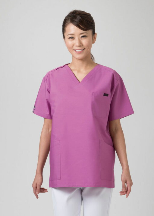 楽天市場 白衣 着こなし十人十色 スクラブ白衣 男性女性ドクター兼用 チェリーピンク7000sc 13 p 白衣専門店 丸山吉井屋