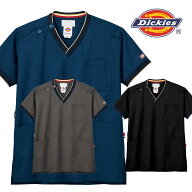 白衣　スクラブ　Dickies(ディッキーズ) 動きやすいストレッチ 男女兼用 シールズ(ネイビー) ナイト(ブラ…