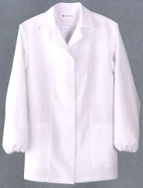 白衣　抗菌素材　女性衿付き白衣／長袖(7〜17号)AA335-4【】