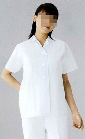 白衣　黄色ブドウ球菌他の増殖を抑制する素材女性調理衣白衣　衿付　半袖C250【】