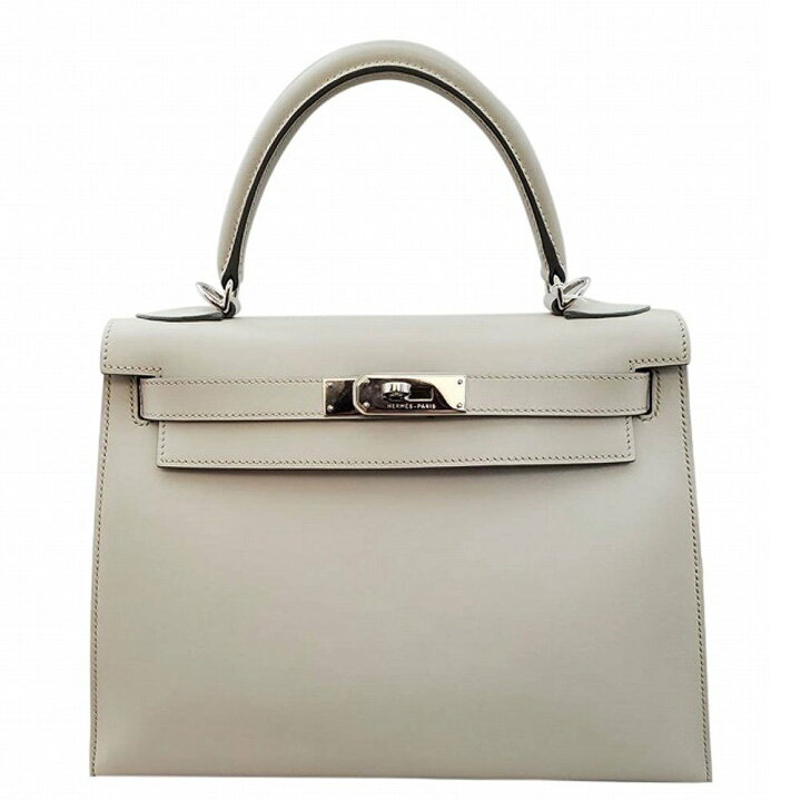 楽天市場】エルメス HERMES ケリー28 外縫い ボックスカーフ グレー 