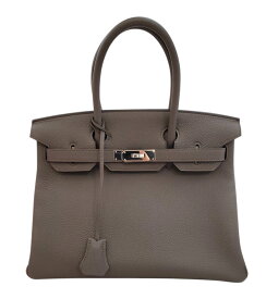 【中古】【希少カラー】エルメス HERMES バーキン30　トゴ　エタン　A刻印　SV金具