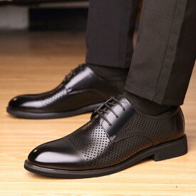 シークレットシューズ ビジネスシューズ 紳士靴 メンズ 6cm背が高くなる靴 レースアップ フォーマル革靴 レースアップシューズ 革靴 屈曲性 衝撃吸収 柔らかい インヒール内蔵 身長アップシューズ OceanMap