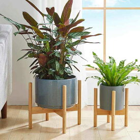 300円OFFクーポン フラワースタンド 竹製 花台 鉢スタンド 観葉植物 台 プランター プラントスタンド 屋外室内 プランター プラントスタンド 竹製 プランタースタンド フラワー スタンド 丸 室内 飾り台 植木鉢スタンド 台 棚 十字 置く 植物 花 園芸 インテリア OceanMap