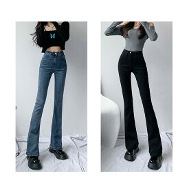 500円OFFクーポン デニムパンツ レディース 大きいサイズ スキニー デニムパンツ フレア デニム パンツ ロング 春夏春 美脚 ブーツカット デニム フレアデニム ジーンズ ジーパン 裾フレア 20代 30代 40代 ママ 母 OL オフィス プレゼント OceanMap