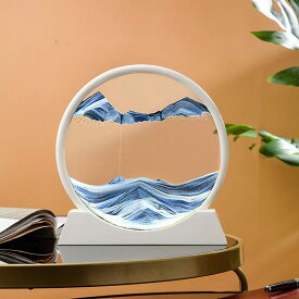 300円OFFクーポン サンドペインティング 液体モーション装飾 流れる砂 流れる砂絵 流砂絵画装飾 3D ダイナミック サンドアート 動く砂絵 砂景 動きのあるガラスフレーム 工芸品 大人 ホーム オフィス デスクトップ装飾 3D抽象的な風景 OceanMap