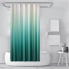 シャワーカーテンライナー 耐水型 金属製グロメット プラスチック製シャワーフック付き ホワイト 183×183cm 緑色 グリーン 90x183cmお風呂 おしゃれ かわいい OceanMap