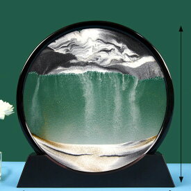 サンドピクチャー スクリー カラフル 置物 卓上 装飾品 癒し 風景 流れる 山 谷 砂丘 動く砂のアート絵 飾り 置物 デスクトップ ホーム オフィスの装飾 家の装飾 装飾品 お誕生日プレゼント インテリア 3D置き物 置物 OceanMap