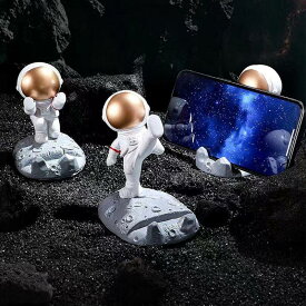 タブレットスタンド スマホスタンド スマホホルダー 携帯スタンド 置物 可愛い 宇宙飛行士 小型 iPad プレゼント iphone スマホ立て 卓上 面白い スマートフォンスタンド キャラクター オブジェ 置物 OceanMap