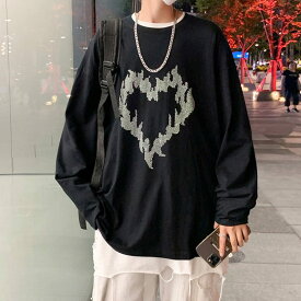 300円OFFクーポン ロングtシャツ メンズ 長袖 tシャツ 秋服 綿 100% ろんてぃー プリント ロンt カジュアル シンプル てぃーしゃつ 無地 トップス ゆったり 肌着 快適 丸襟 大きいサイズ 通勤 通学 秋冬服 ファッション かっこいい 定番 春 秋 OceanMap