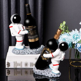 シャンパンホルダー ワインスタンド ワインラック 置物 宇宙飛行士 インテリアグッズ ワインホルダー オブジェ 人形 彫刻装飾 室内 デスクトップ リビング レストラン 雑貨 宇宙飛行士の像 マスコット 樹脂材質 開店祝い OceanMap