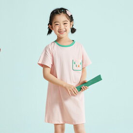 300円OFFクーポン ネグリジェ 子供 女の子 夏 半袖 コットン チュール おしゃれ 姫系 ルームウェア キッズ ガールズ ワンピース 柔らかい 可愛い ルームワンピース 女児 寝間着 部屋着 ナイトウェア かわいい ジュニア 110-160cm オシャレ OceanMap