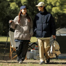 アウター メンズ 冬 ジャケット 中綿 ボリューム ネック ハイネック 無地 秋 防寒 メンズファッション 軽量 ユニセックス 男女兼用 秋冬コート ブルゾン OceanMap