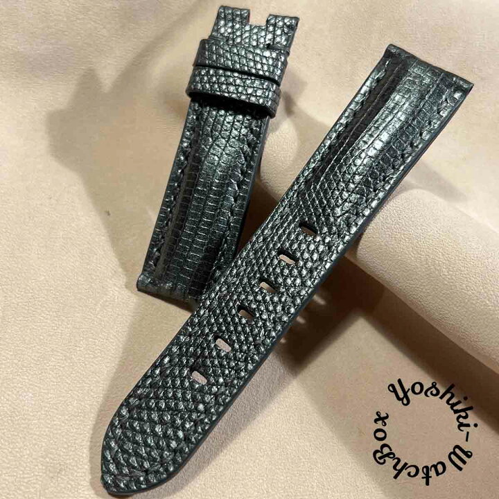 楽天市場】リザード 腕時計ベルト グレーメタリック (ラグ幅22mm  
