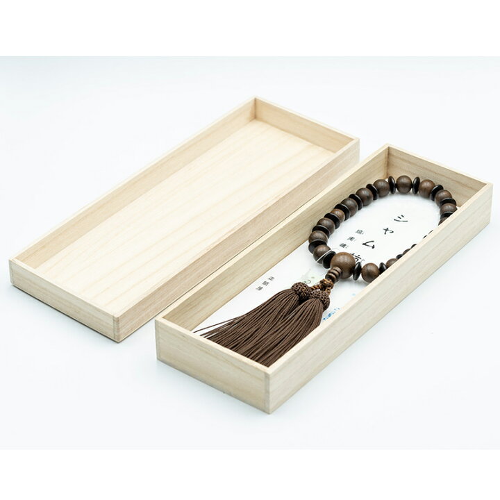 楽天市場 数珠 男性用 艶消シャム柿 縞黒檀 正絹頭房 高級 日本製 御念珠 メンズ 略式念珠 片手 悟 仏具 じゅず 全宗派 かっこいい お仏壇のよしまる