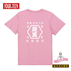 うちの屋号　名入れTシャツ【六角形　亀甲】　帆前掛け風デザイン オリジナル 半袖 Tシャツ プレゼント 前掛け 酒屋 レトロ 名前入り ギフト デザイン オーダーメイド 父の日 誕生日 実用的 敬老の日 還暦 古希 お祝い キッズ ジュニア レディース メンズ 送料無料