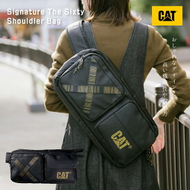 cat キャタピラー ボディバッグ ワンショルダーバッグ メンズ レディース ブラック SignatureThe Sixty cat84165