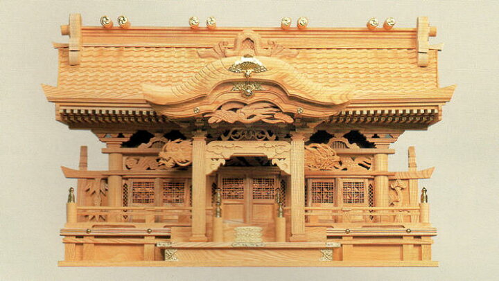 楽天市場】神殿三社堂NO,31（切妻作り）本ケヤキ : 神殿・神徒壇製造 