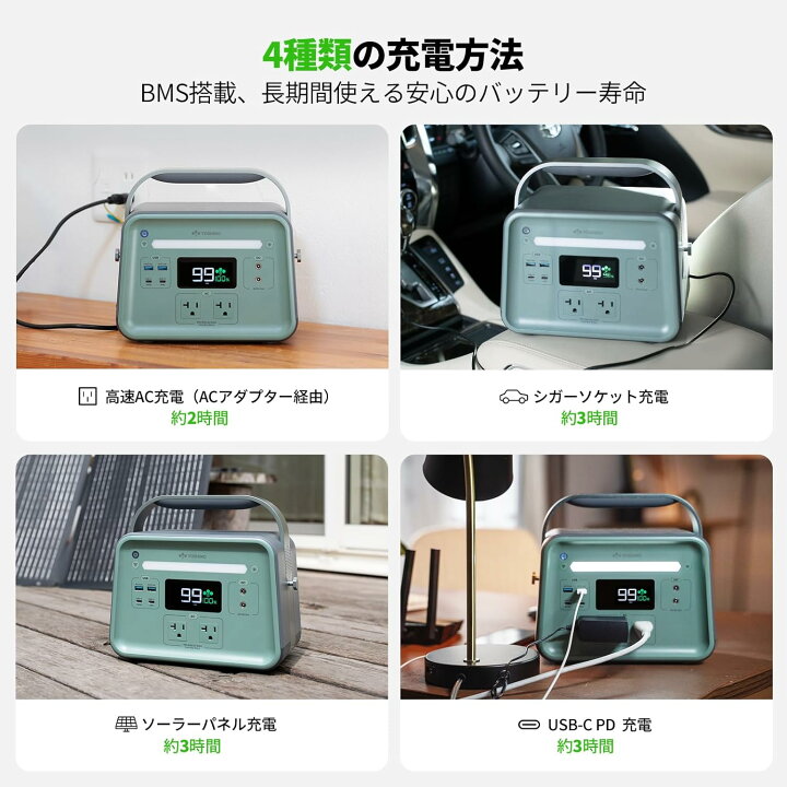 楽天市場】-10℃低温で充放電可 YOSHINO ポータブル電源 固体電池 B300 