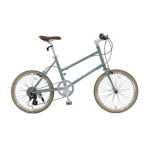 【最大ポイント5倍│23:59迄特別クーポン】クロスバイク 20インチ クロモリ シマノ 8段変速ギア スタンド付き 通勤 通学 軽量 自転車 じてんしゃ 本体 ウォームグレー ジェイドグリーン メン